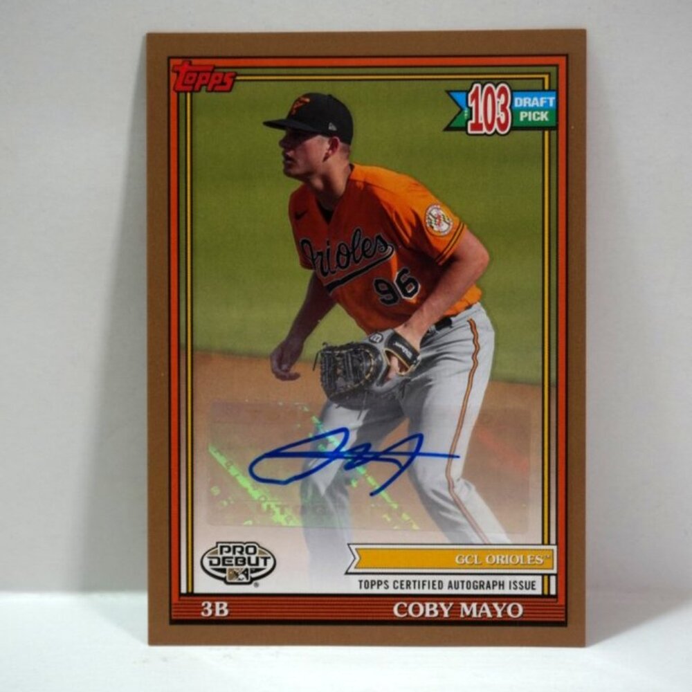 2021 Topps Pro Debut Gold Auto #'d /50 Coby Mayo #PD-158 Auto
